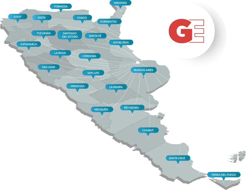 donde-operamos-mapa-argentina-grupo-escoda mapa de la argentina con múltiples flechas en distintas provincias. este hace referencia a los locales de grupo escoda en argentina.